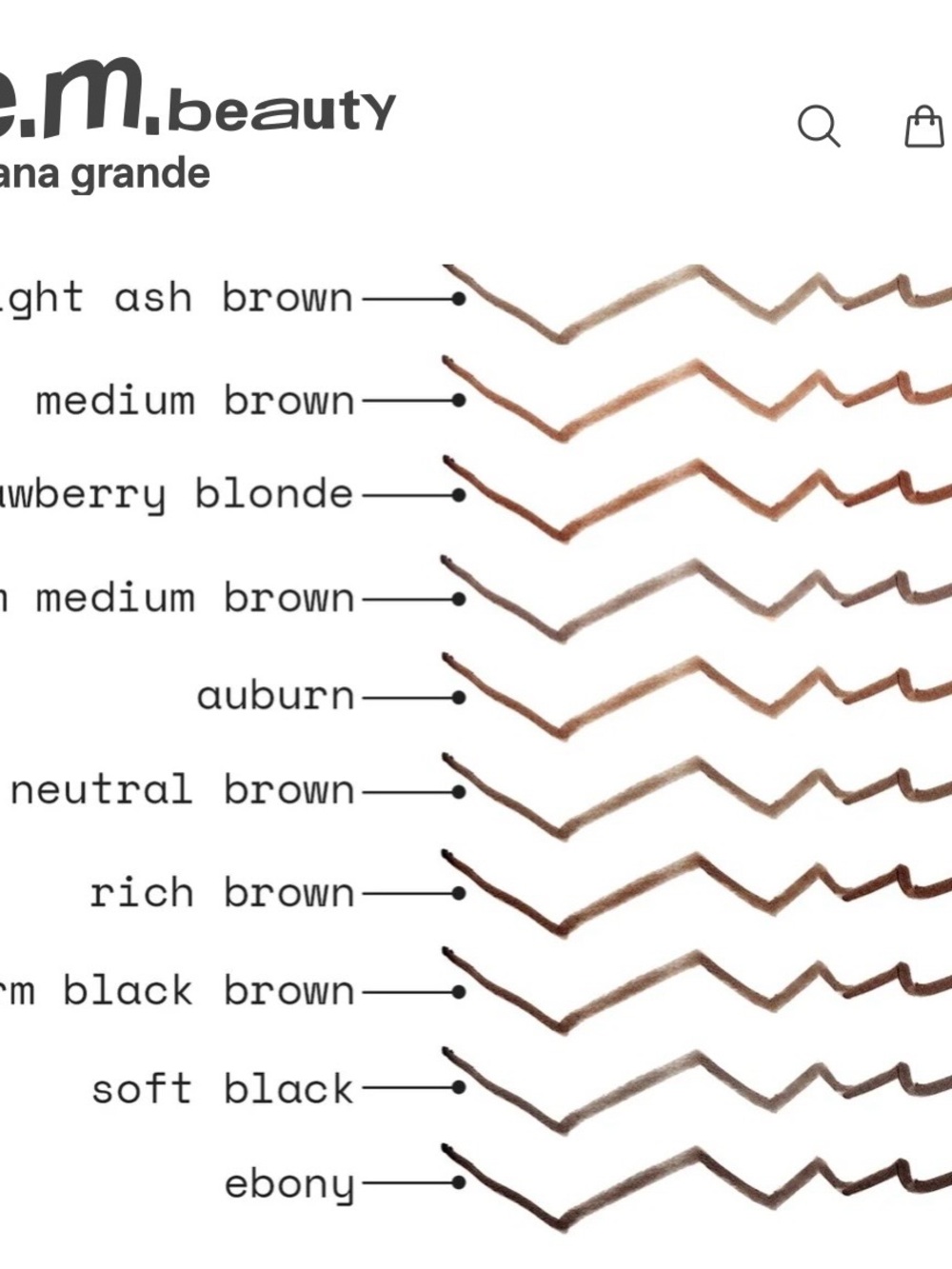r.e.m Beauty by Arianna Grande space shape, brow pencil Ebony- out of stock